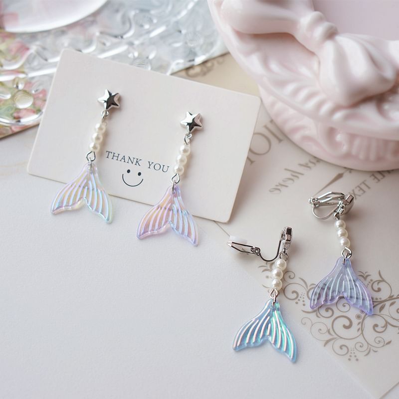 Earring (Various Tail Alloy Dangle Designs) Mermaid