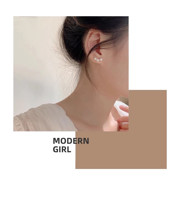 Pearl Earring Faux Stud