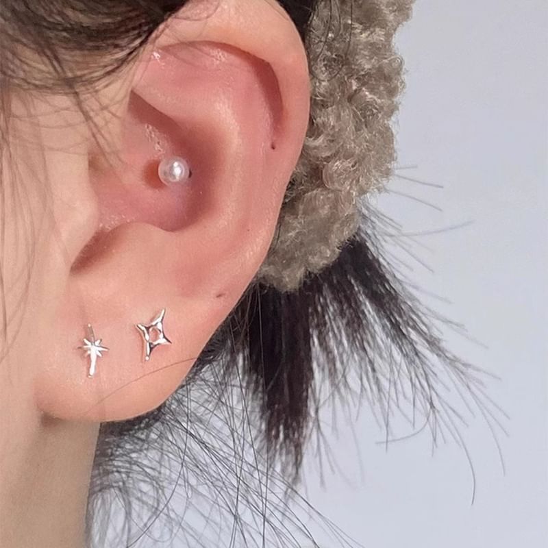 Asymmetrical Stud Star Earring