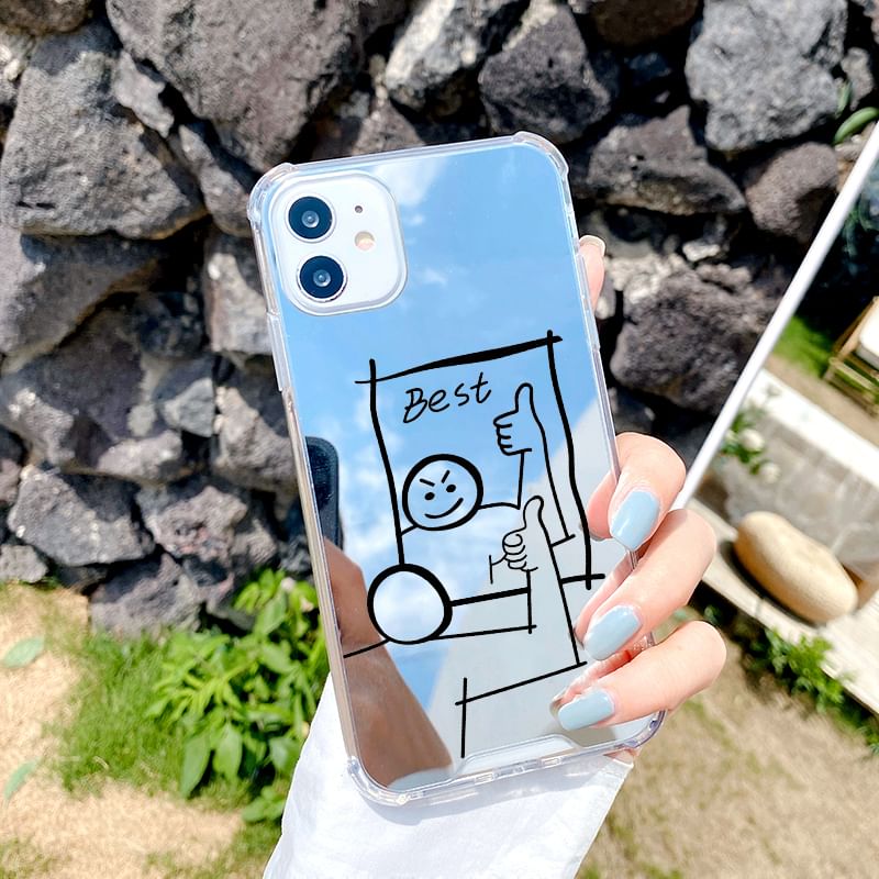 Phone Mirrored Cartoon Case