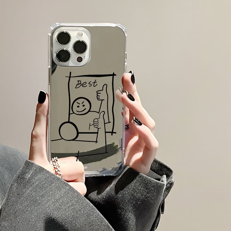 Phone Mirrored Cartoon Case