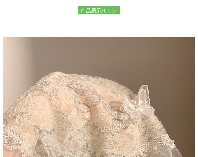Designs) Lace Trim Butterfly Bandana (Various