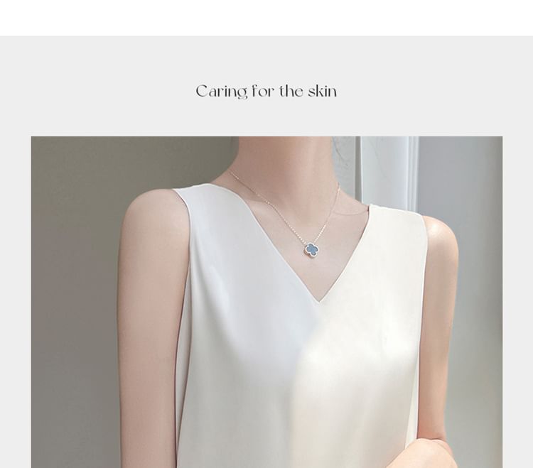 Scoop Neck Plain Satin Tank Top