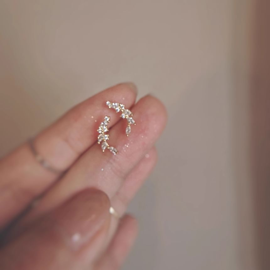 Silver Stud Sterling Rhinestone Ear