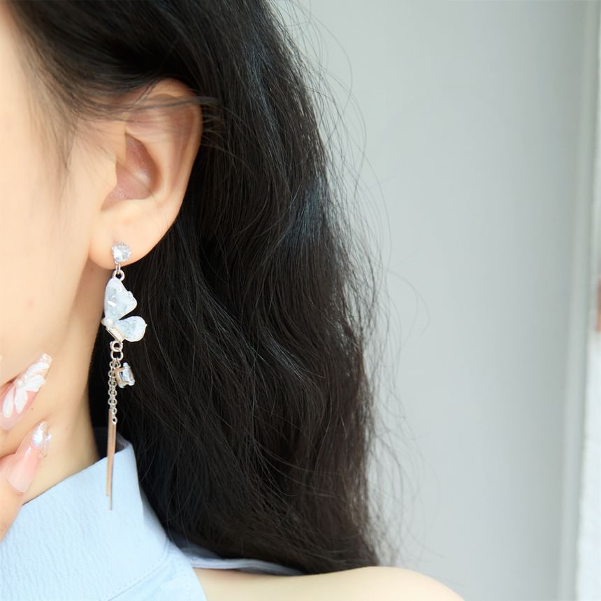 Drop Clip / Butterfly Earring On