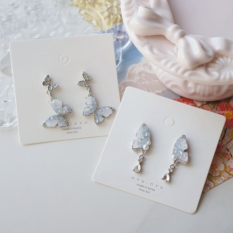 / Butterfly Earring On Drop Clip
