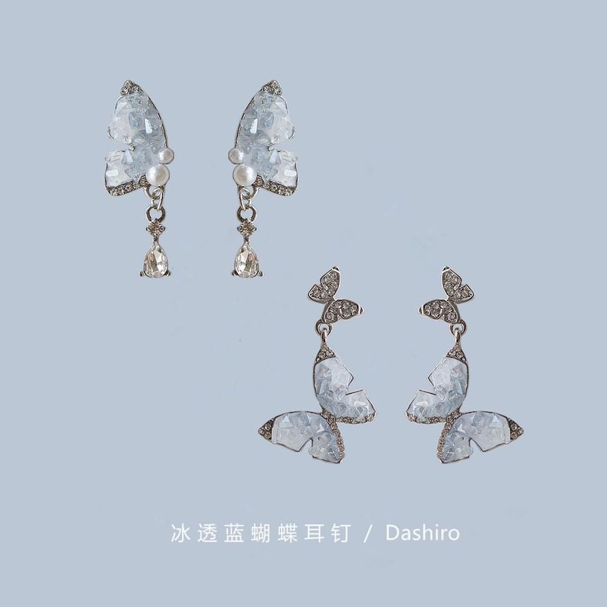 / Butterfly Earring On Drop Clip