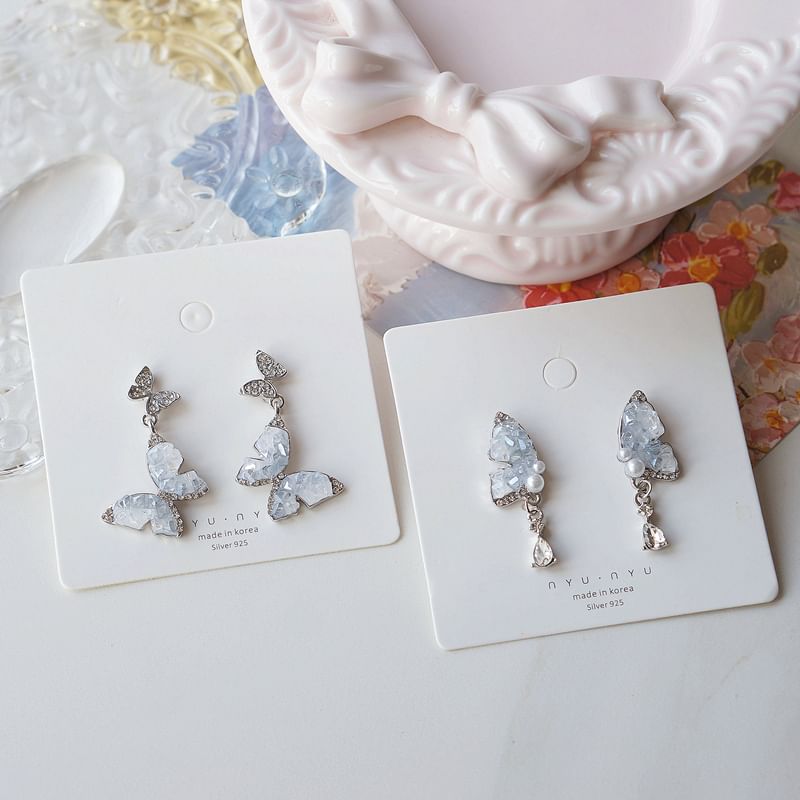 / Butterfly Earring On Drop Clip