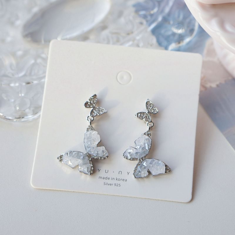 / Butterfly Earring On Drop Clip