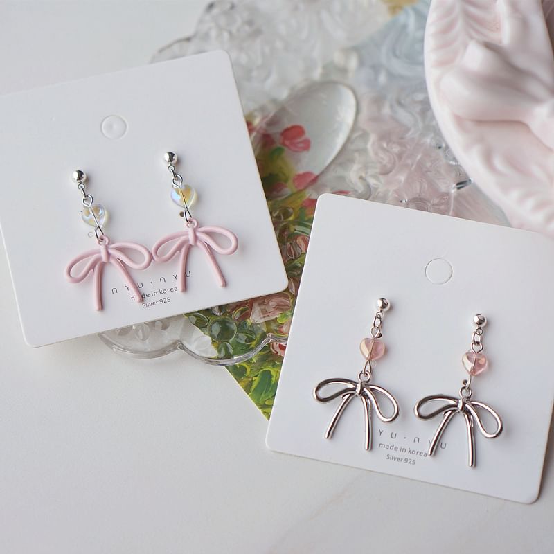 Drop On Earring Clip Bow /