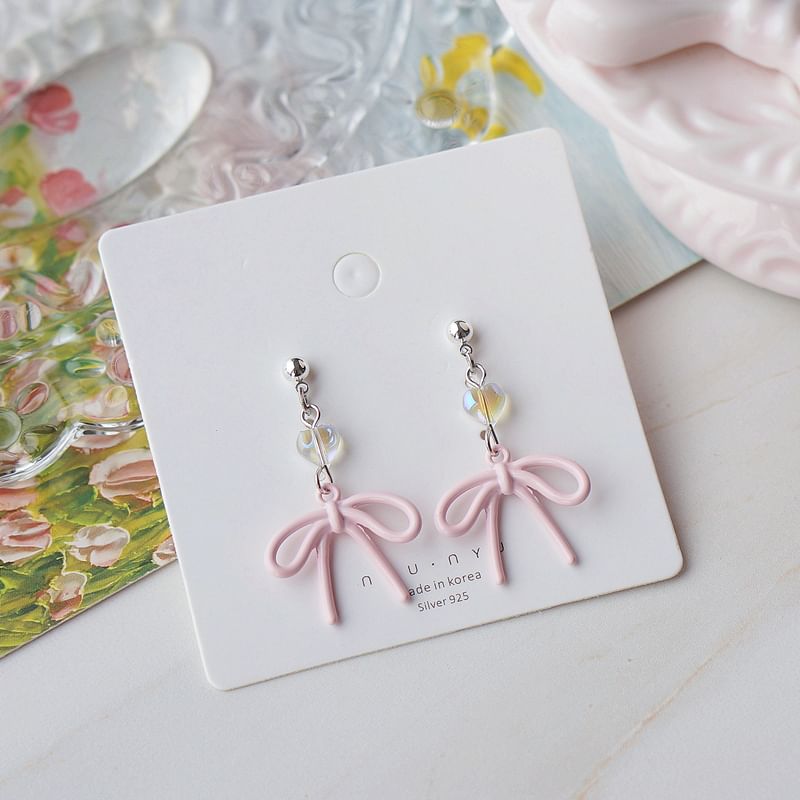 Drop On Earring Clip Bow /
