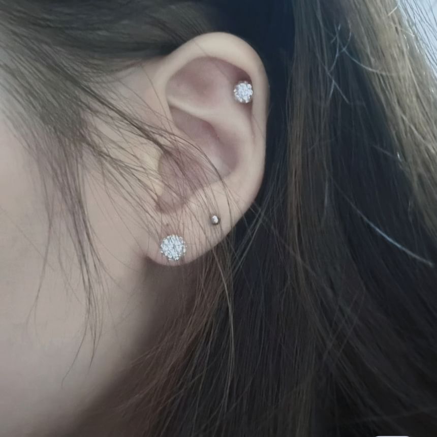 Stud Ball Rhinestone Earring