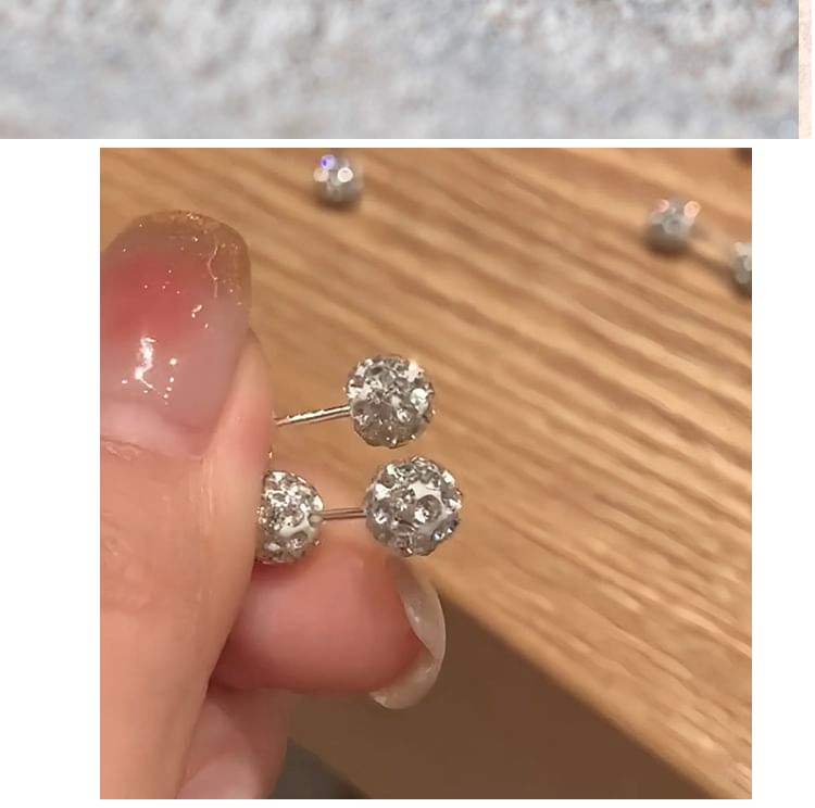Stud Ball Rhinestone Earring
