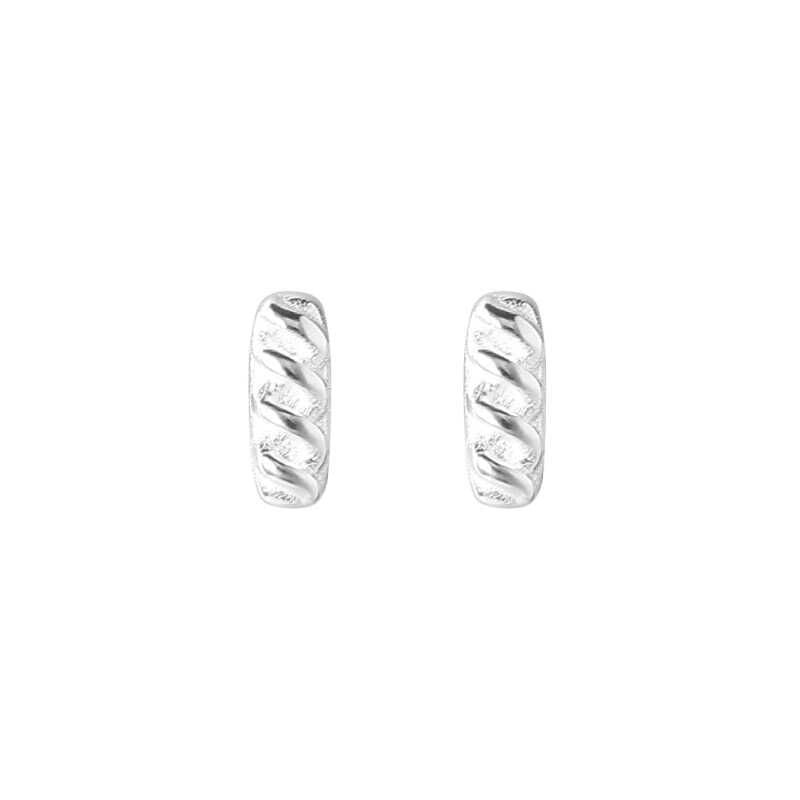 Earring Baguette Sterling Stud Silver