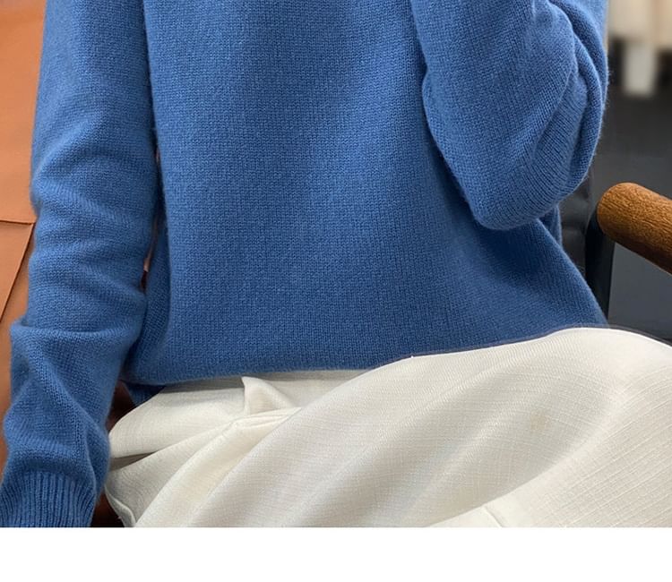 Turtleneck Plain Sweater