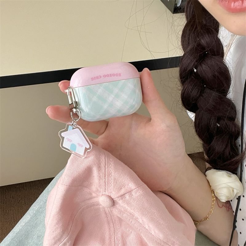 Earphone (Various AirPods Designs) Pro Skin Charm Case / Plaid