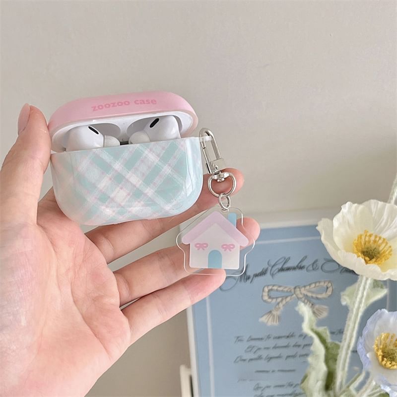 Earphone (Various AirPods Designs) Pro Skin Charm Case / Plaid