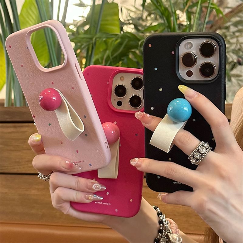 Finger Phone Case Strap Dotted