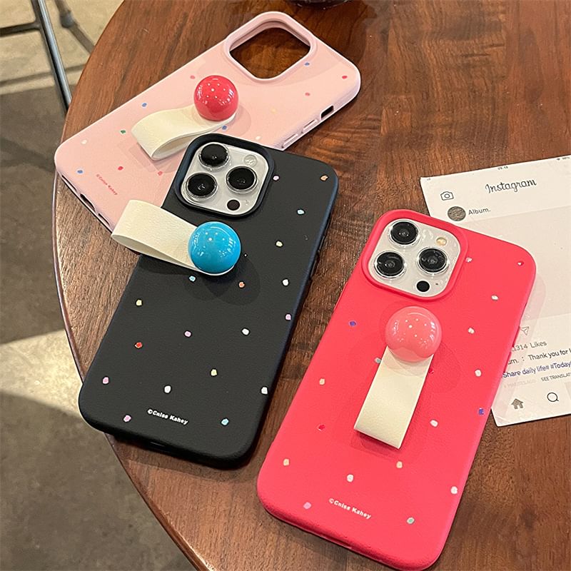 Finger Phone Case Strap Dotted