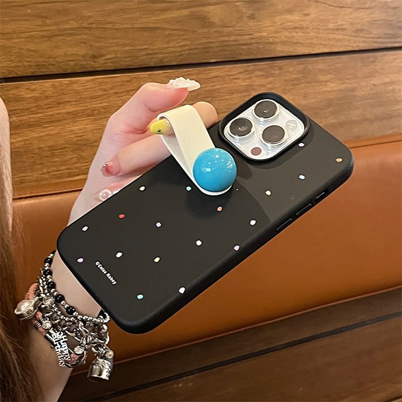 Finger Phone Case Strap Dotted