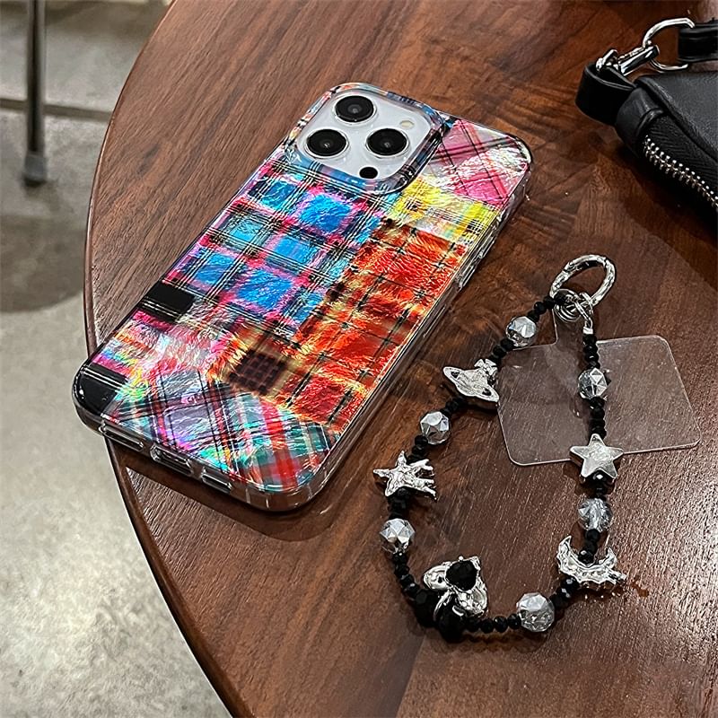 Plaid Holographic Case Phone