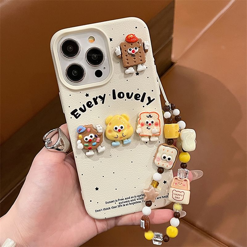 Strap / Phone Cartoon Food Case Set