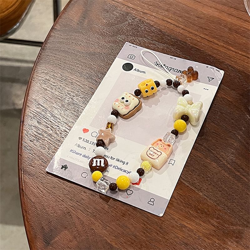 Strap / Phone Cartoon Food Case Set