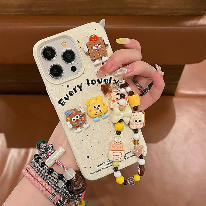 Strap / Phone Cartoon Food Case Set