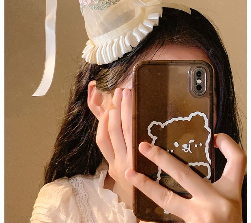 Ruffle Hat Embroidered Party