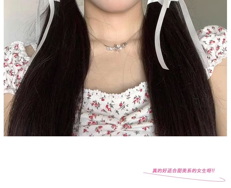 Flower Bowknot Clip Hair