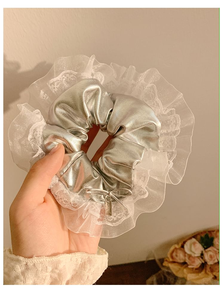 Ruffle Trim Scrunchie