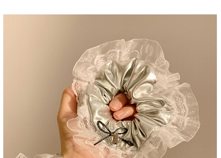 Ruffle Trim Scrunchie