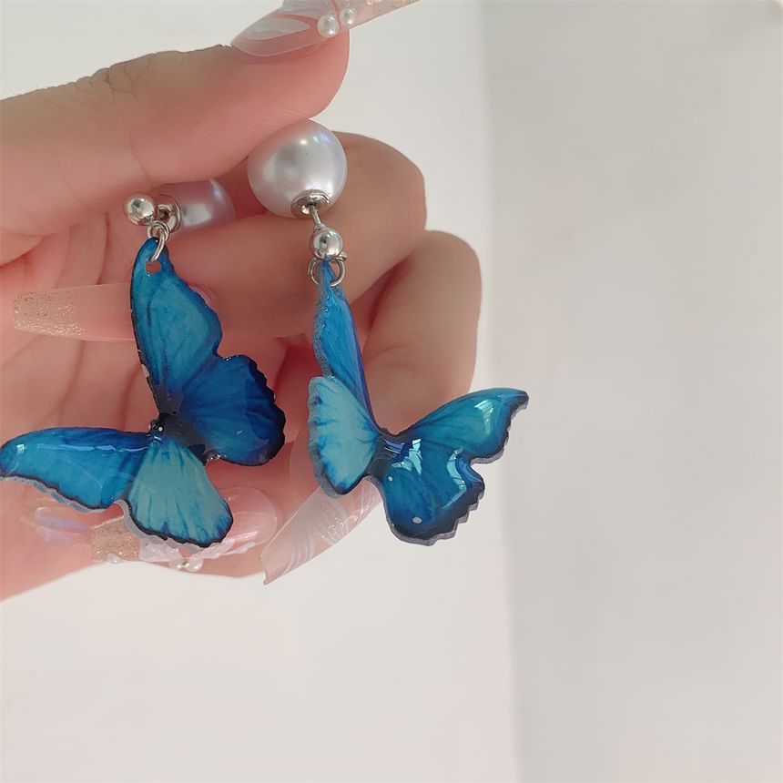 Drop Earring Butterfly / Clip-On Hook