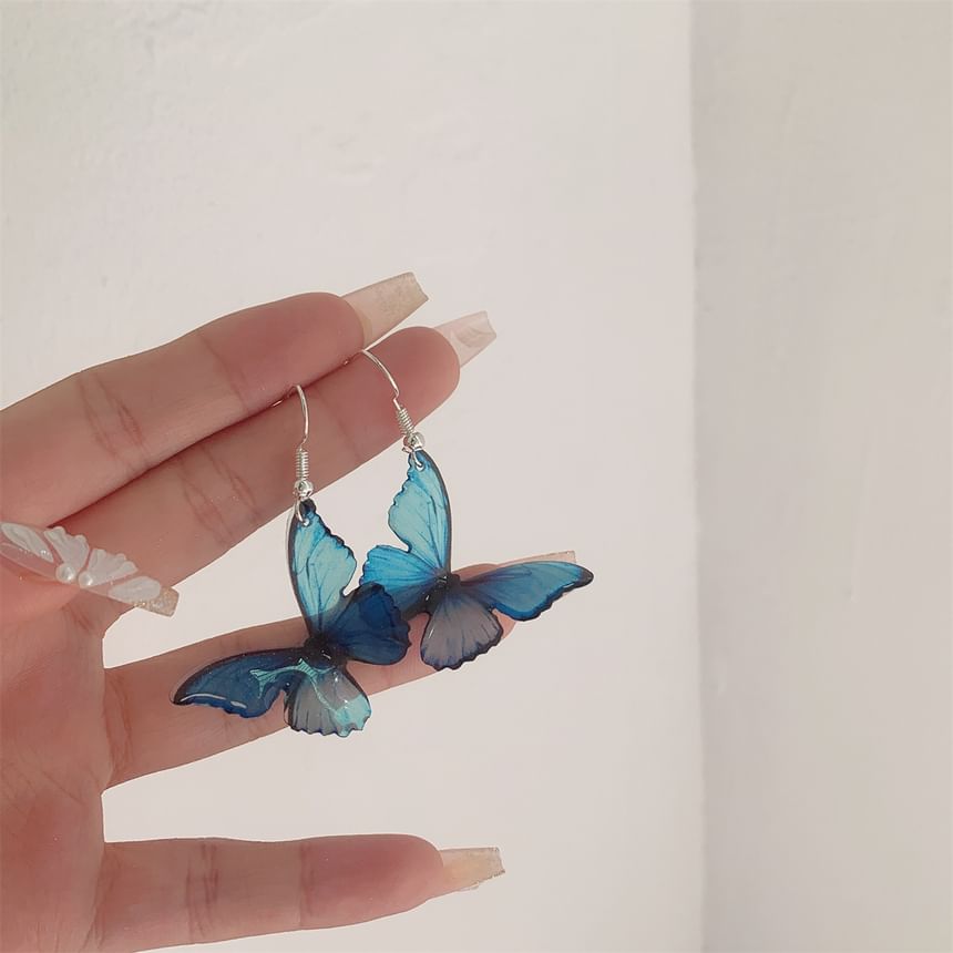 Drop Earring Butterfly / Clip-On Hook