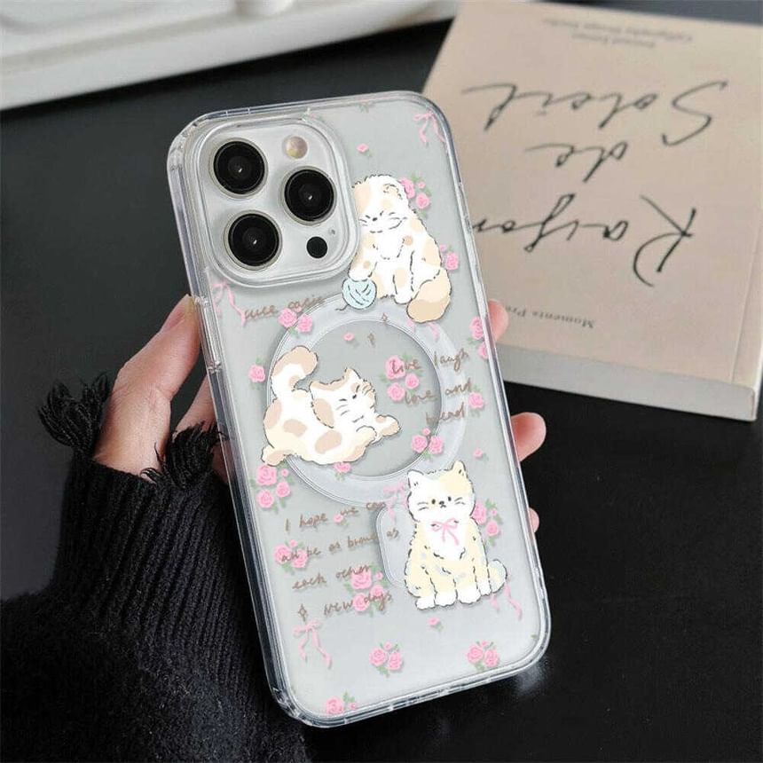 Case MagSafe) Magnetic with (Compatible Phone Cat