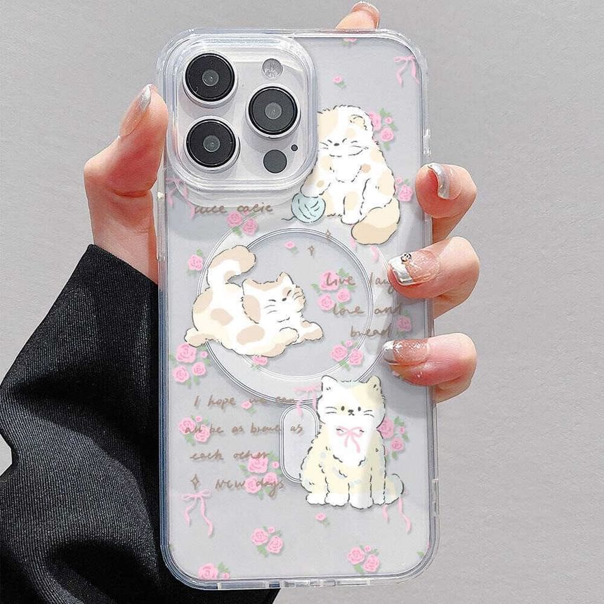 Case MagSafe) Magnetic with (Compatible Phone Cat