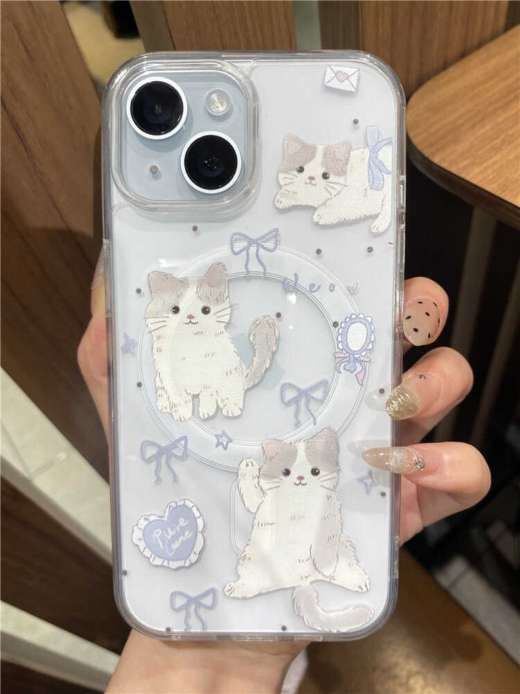 Phone with MagSafe) (Compatible Cat Magnetic Case