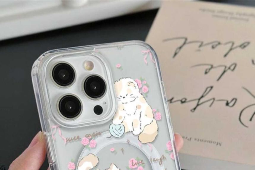 Phone with MagSafe) (Compatible Cat Magnetic Case