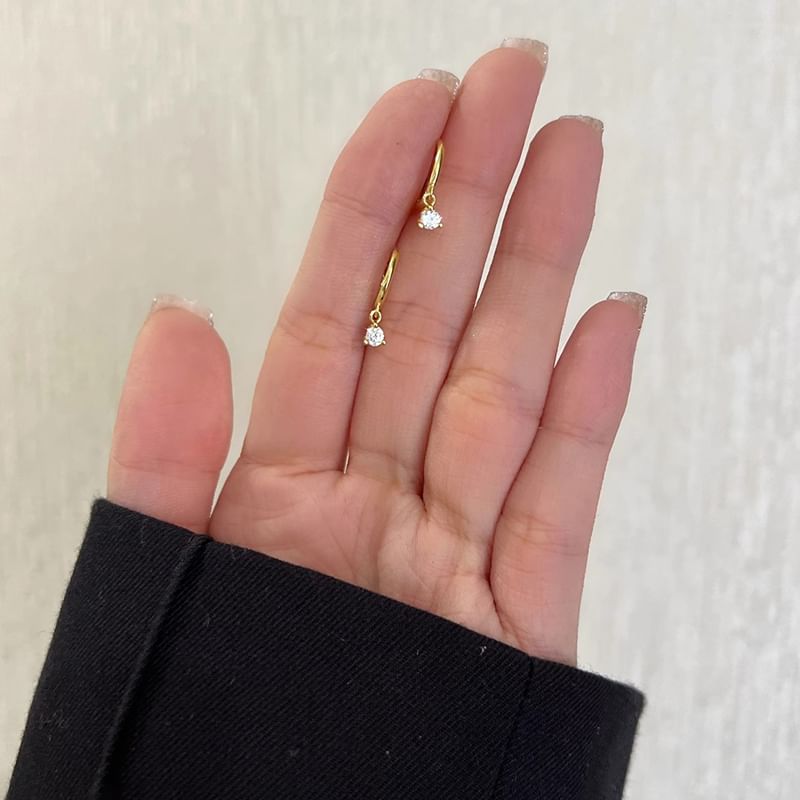 Alloy Rhinestone Drop Earring