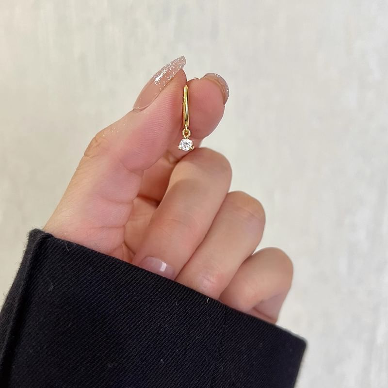 Alloy Rhinestone Drop Earring