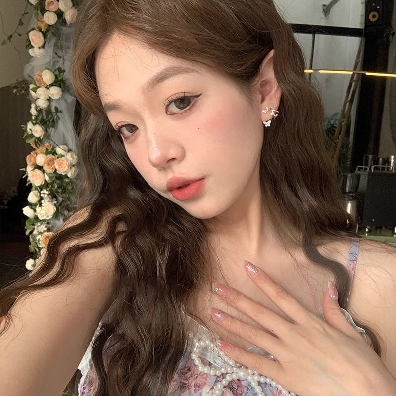 Butterfly Earring Huggie Alloy