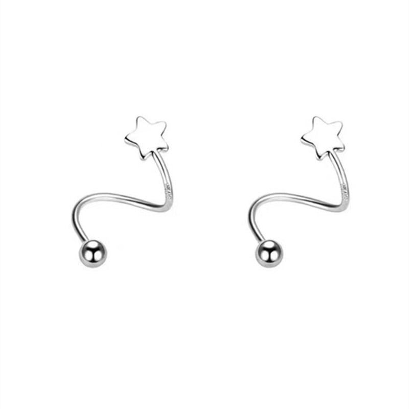 Heart Alloy Jacket Star Ear Bead /