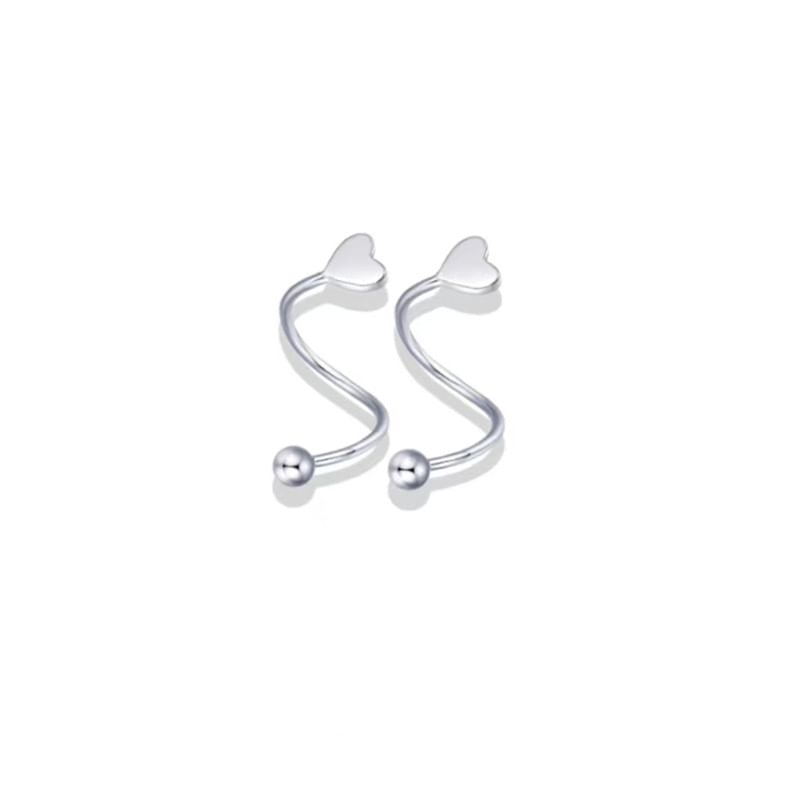Heart Alloy Jacket Star Ear Bead /
