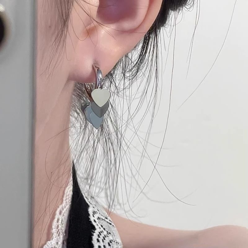 Earring Heart Alloy Drop
