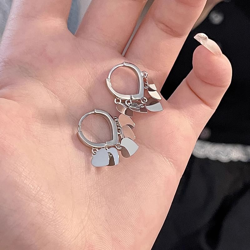 Earring Heart Alloy Drop
