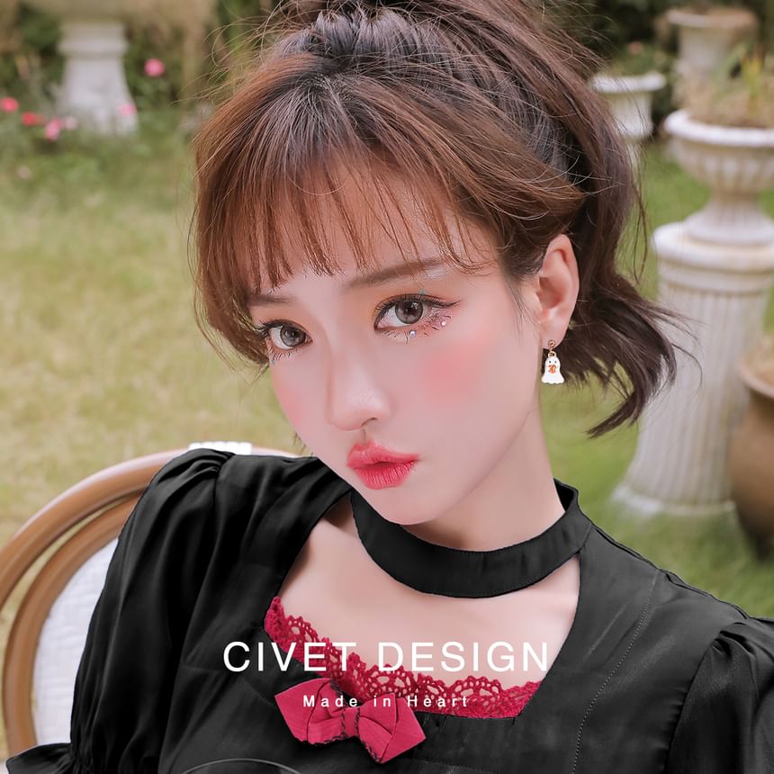 Phantom Pumpkin + Jewelry Box Velvet Earring Halloween