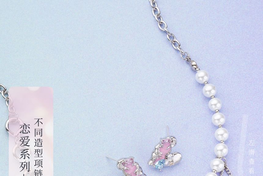 / Heart Earring Cuff Ear Sterling Panel Silver Stud