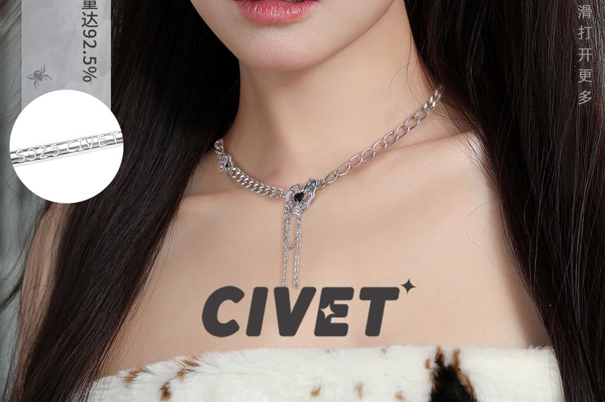 Silver Cuff Spider Ear / Sterling Stud Simple Earring