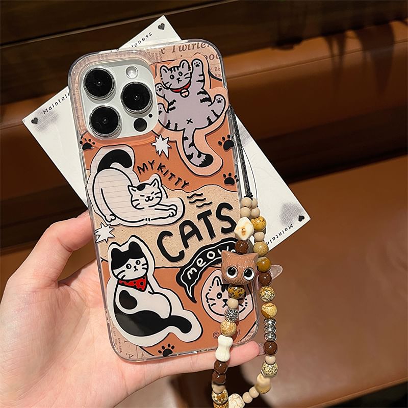 / Cat Strap Phone Set Case