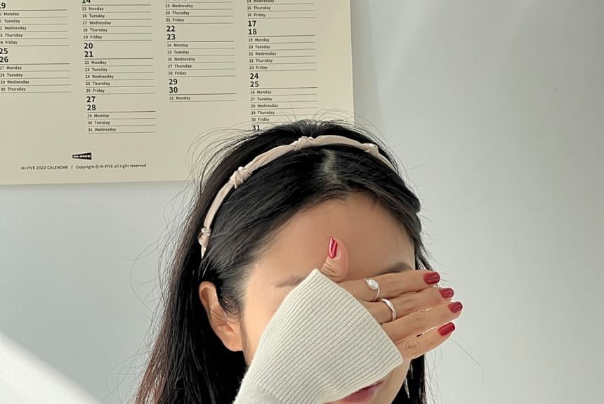 Headband Knot Pearl Faux